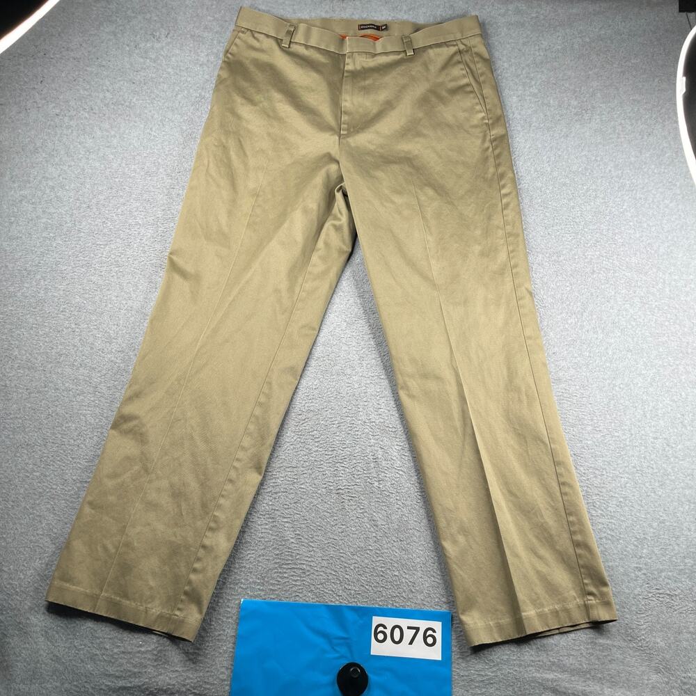 Dockers D3 Beige Pants Flat Front Casual Classic Mens Size 36x34